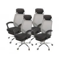 Комплект кресел АКЛАС Катран CH RL(L) 4 шт Черный (Черный Серый)